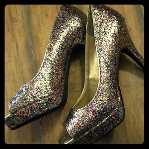 CANDIES glittery high heels size 9 1/2